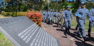 해군 3함대 장병, 충무공 후예로 이순신 장군 탄신 479주년 맞아 조선수군재건로 걷기