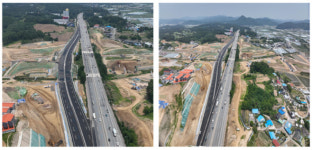 경부고속도로 옥산JCT∼목천IC 구간 임시우회도로 전환