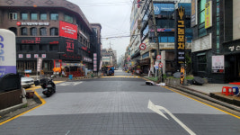 수원시, 인계동 중심상가 일원 보행자 안전 거리로 조성