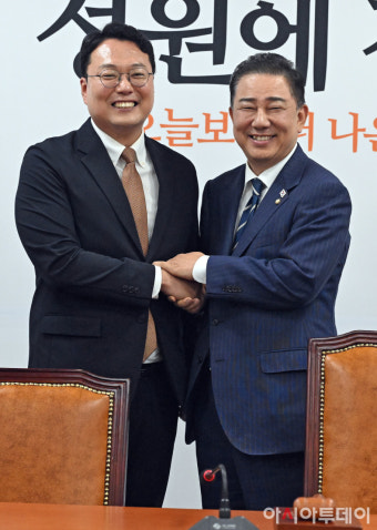 [포토] 김병기 원내대표, 천하람 원내대표 예방