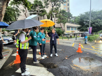박강수 마포구청장, 도로 침하 현장 긴급 점검