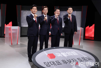 [포토] 김문수-조경태-안철수-장동혁 '국민의힘 당대표 후보 2차 TV토론회'