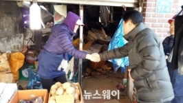 이석형, 진도 상설시장 화재 현장 방문