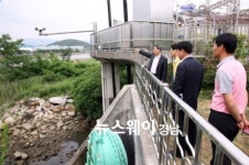 김석기 창원시장 권한대행, 배수펌프장 점검