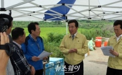 [NW포토]이낙연 지사, AI 방역 현장 방문