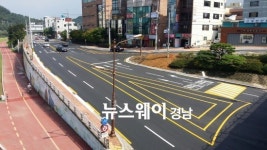진주시, 교통사고 빈발 포시즌 앞 진주교 교차로 정비