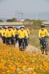 유두석 장성군수, 황룡강변 자전거 투어 개최