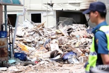 [NW포토]잔해만 남은 용산 건물 붕괴 사고 현장