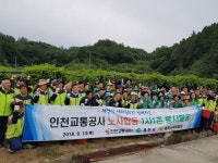 [포토] 농촌일손돕기에 나선 인천교통공사 직원들
