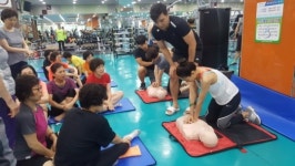 인천시설공단, 삼산월드체육관 회원 대상 `여름 행락철 대비 응급처치교육` 실시