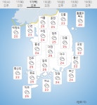 [내일날씨]전국 대체로 흐림…한낮 25도 안팎