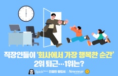 [친절한 랭킹씨]직장인들이 회사에서 가장 행복한 순간 2위 퇴근…1위는?