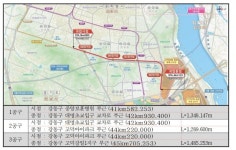 9호선 4단계 건설관리, 1공구 천일, 3공구 동일 落點
