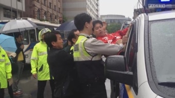 [풀영상] 새누리당 예비후보, 공천탈락 불만에 분신협박 해프닝