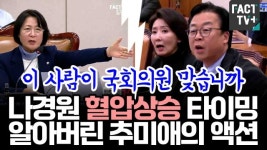 [영상] 이 사람이 국회의원 맞습니까... 나경원 혈압상승 타이밍 알아버린 추미애의 액션