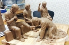 대전 방문 프란치스코 기념조형물 설치 속도