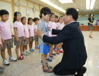 박수범 구청장, 어린이와 만남