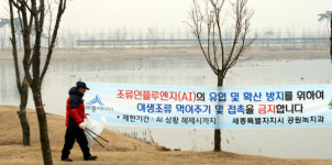 [포토] 조류인플루엔자(AI) 유입 방지 … 야생조류 접촉 금지