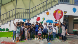 논산 상월초, 벽화 그려  학교 단장
