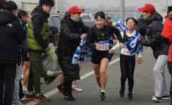 [포토]예산-홍성 5소구간에서 열띤 경쟁하는 여중 선수들