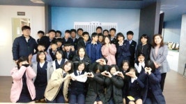[사진뉴스] 대전월평중학교 교사, 학생 37명은 12일 오후 대전일보신문박물관 견학