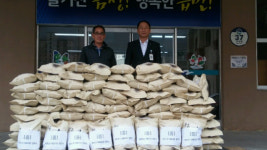 음성군 음성읍 평곡1리 양호식 이장, 사랑의 쌀 100포 기탁