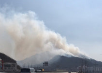 아산시 송악면 설화산 6부 능선에서 화재