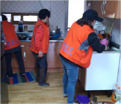 적십자봉사회 청양지구협의회, 장평여성자원봉사회 봄맞이 청소봉사