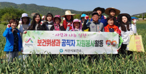 [사진뉴스]  서산시보건소 보건위생과, 농촌일손돕기 구슬땀