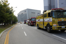 천안서북소방서, 골든타임 확보 소방차 길 터주기 훈련 실시