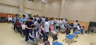 논산공고, 손으로 주고 받는 행복에너지 자원봉사활동 펴