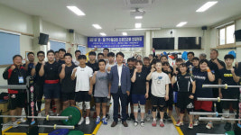 한일 역도 꿈나무들 서천서 전지훈련