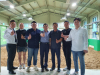 [사진뉴스]  서산황소씨름동호회, 인지초 씨름부 찾아 격려