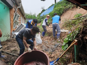 한국철도 충북본부 수해복구에 구슬땀
