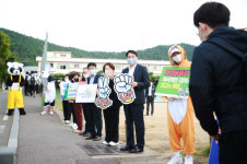 [사진뉴스] 서산시, 서령고등학교에서 학교폭력 예방 캠페인