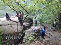 울산지역 실족 위험 문수산 등반로 안전조치 시급