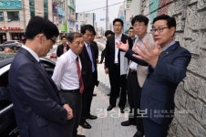 신장열 울주군수, 범서읍 천상리 인도 정비공사 현장 방문