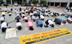 고리1호기 수명연장 중단 탈핵단체 시청광장서 117배