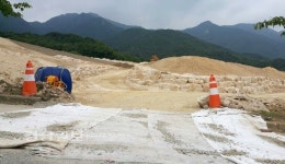 영남알프스 복합웰컴센터 세륜·방진시설 없이 공사 원성