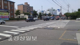 교통신호 뚝뚝 끊기는 울산 동구 문현삼거리