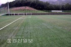 양산 하북스포츠파크 비만 오면 물바다