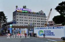 병원 응급실앞에 오피스텔 진출입로