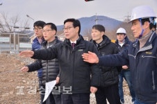 신장열 울주군수, 범서읍 천상 중로 2-14호선 도로 개설공사 현장 방문