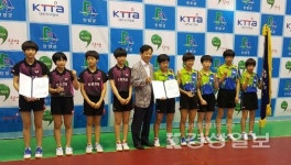 울산 일산초등, 종별남녀탁구선수권 단체전 우승, 대회 2연패