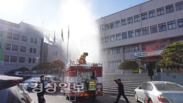 울주군, 옥동119소방센터와 모의 소방훈련 실시