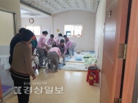 울산 중부소방서, 평화요양병원에서 피난약자를 위한 소방훈련 진행