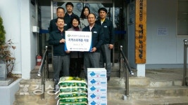 (주)한주 노동조합, 소외계층 노인들을 위한 후원금과 후원품 전달