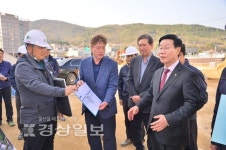 신장열 울주군수, 웅촌문화복지센터 건립 현장 방문