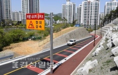 신설 천상~장검도로 과속방지턱 설치 시급
