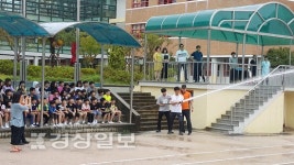 도산초, 여천 119안전센터와 소방훈련